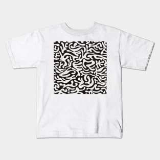 Black and Ivory Doodles / Minimal Pattern Kids T-Shirt